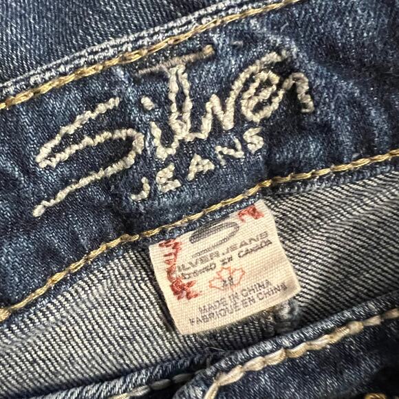 Silver Jeans Womens 28 X28 Sam Boyfriend Distressed Stretch Pants - Picture 4 of 11